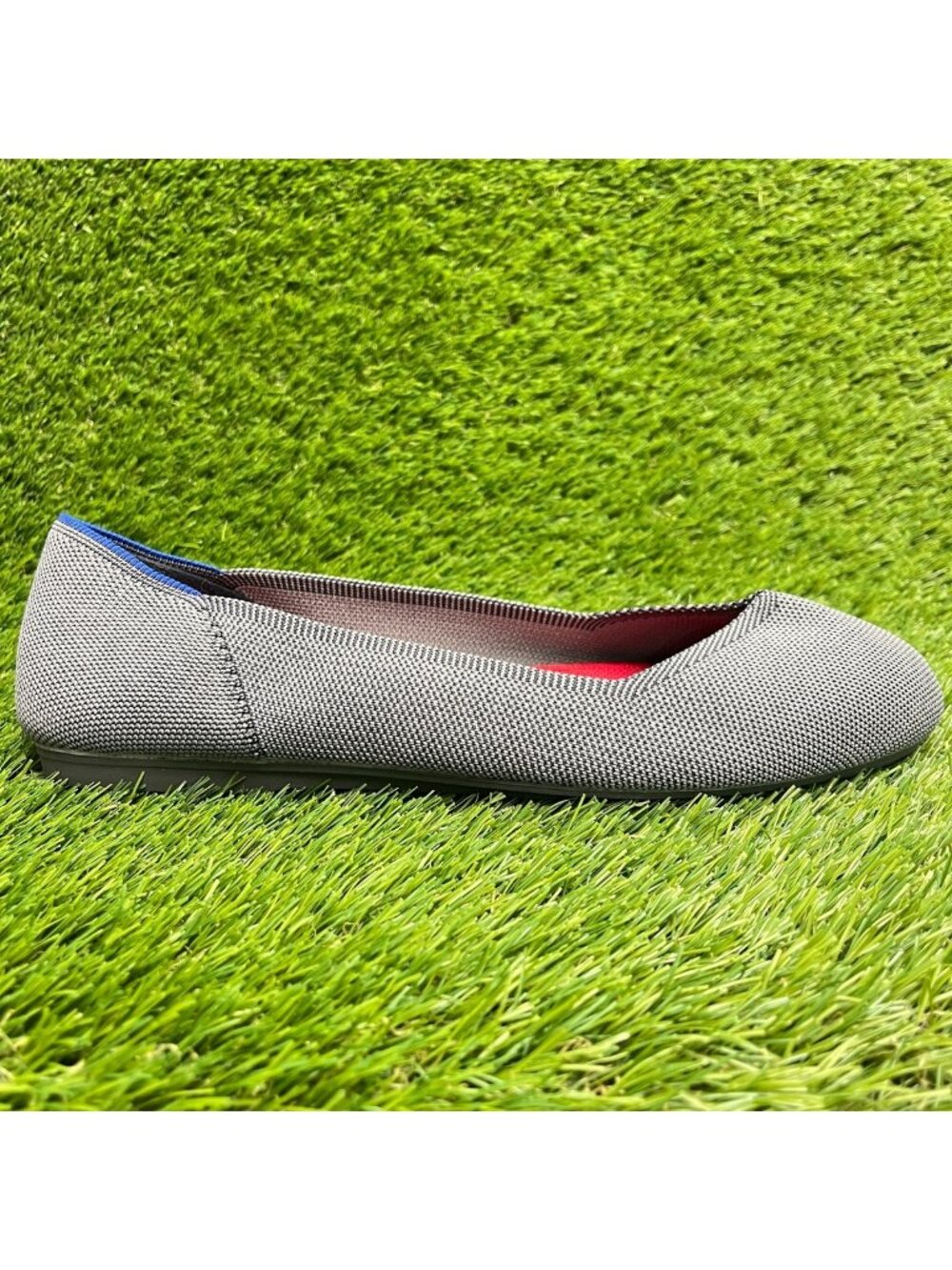 Rothy's The Flat Womens Size 10.5 Gray Casual Classic Slip On Ballet Flats Shoes